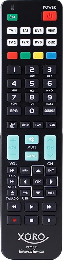 Fernbedienung für Xoro - Universal nutzbar für HTC / HTL 2446 , 2448 , 1346 , 1347 , 1546 , 1550 , 1560 , 1946 , 1949 Ersatzfernbedienung