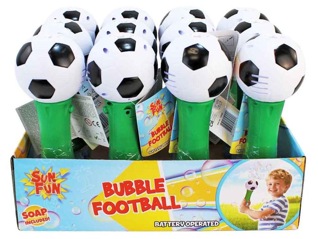 Elektrischer Seifenblasenstab Fußball im 12er Display