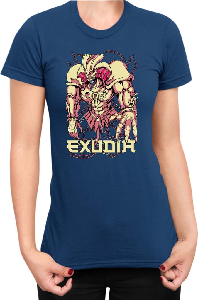 Damen T-Shirt Japan Manga Anime Comics Yu Gi 028, Lady M / Dunkelblau