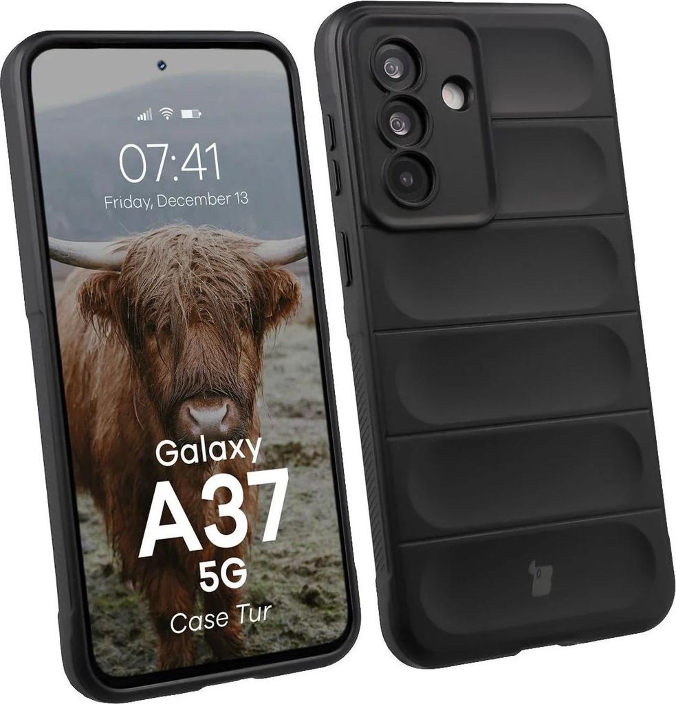 Robuste Handyhülle für Galaxy A37 5G, Bizon Case Tur, Schwarz