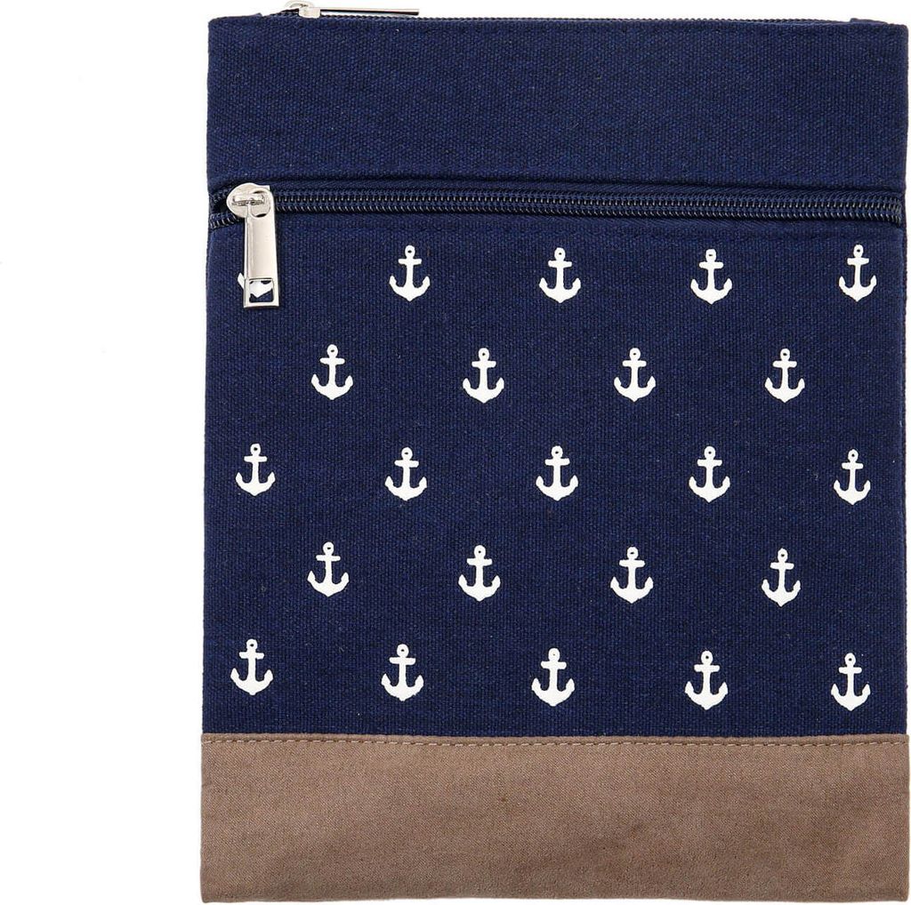 Leoberg Crossbag Tasche in verschiedenen Farben und Designs - Schultertasche aus Baumwolle in 302112-Blau-8