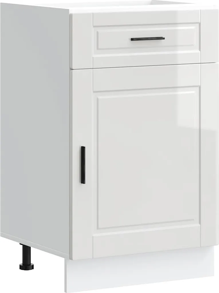 Base Cucina Porto Bianco Lucido - Mobile in Legno Multistrato Robusto