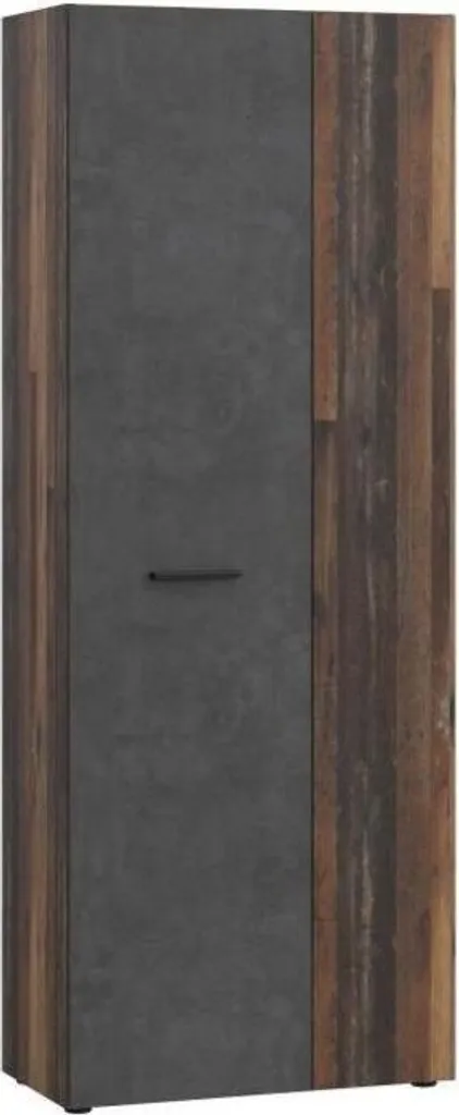 Meuble à chaussures FORTE Béton et Bois Vintage 18 paires 181cm