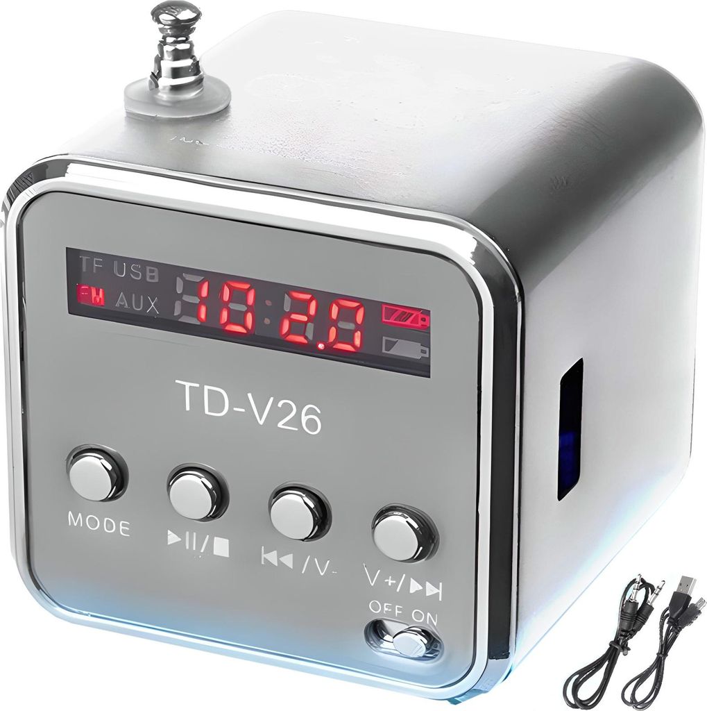 Radio głośnik bezprzewodowy Bluetooth FM AUX LCD Zdjęcie produktu 