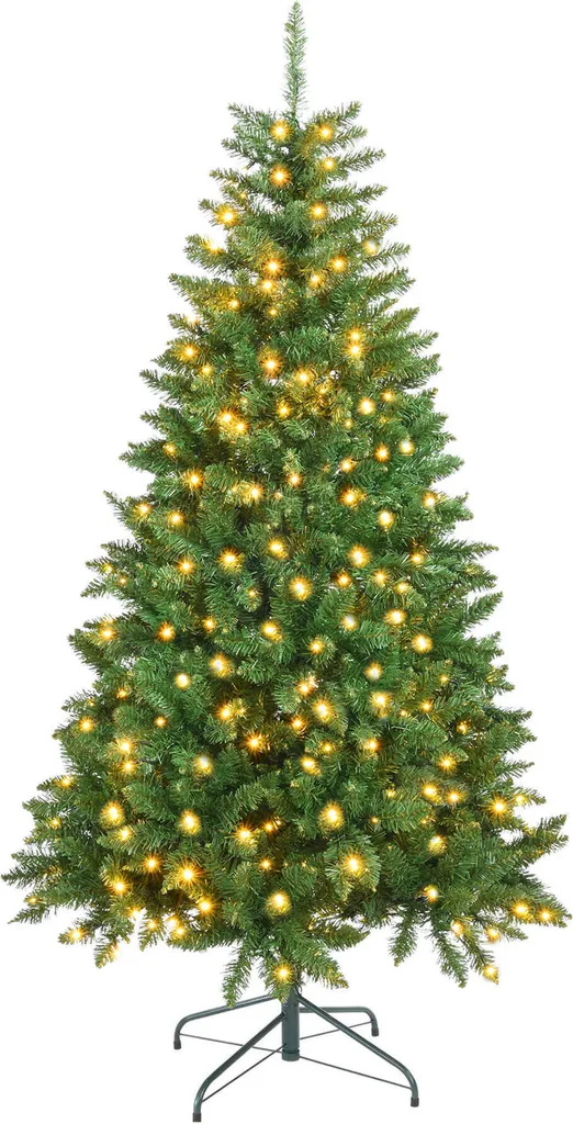 Sapin de Noël Lumineux 210 cm pour Salon Familial avec 400 LED Vertes