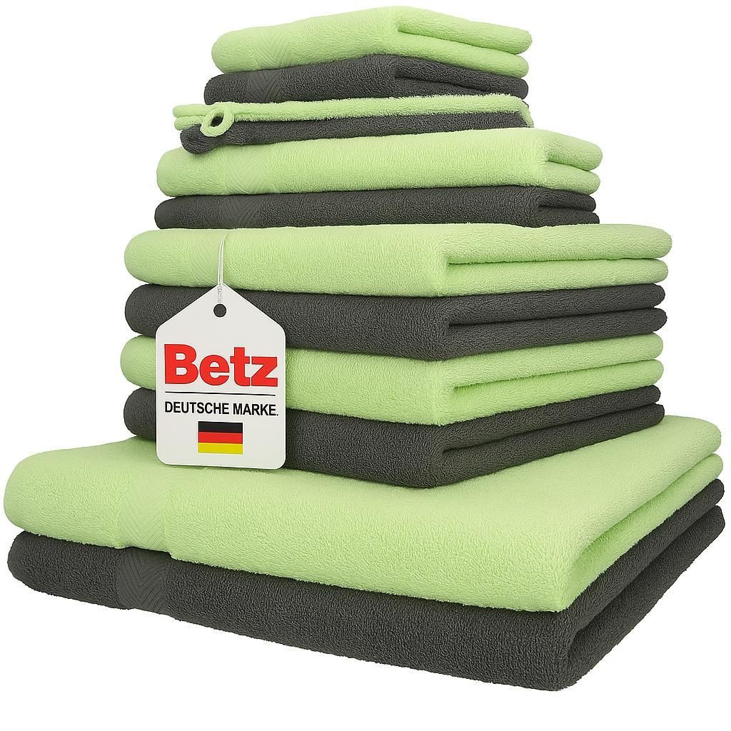 Betz 12er Handtuch-Set PALERMO 100% Baumwolle  Farbe: grün Produktbild 