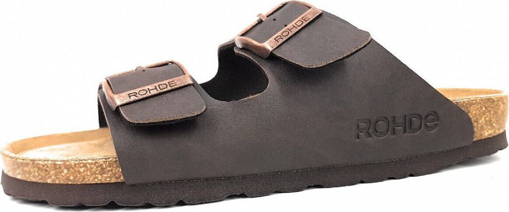 Rohde Grado Herrenschuhe Hausschuhe Pantolette Braun Freizeit, Schuhgröße:48 EU