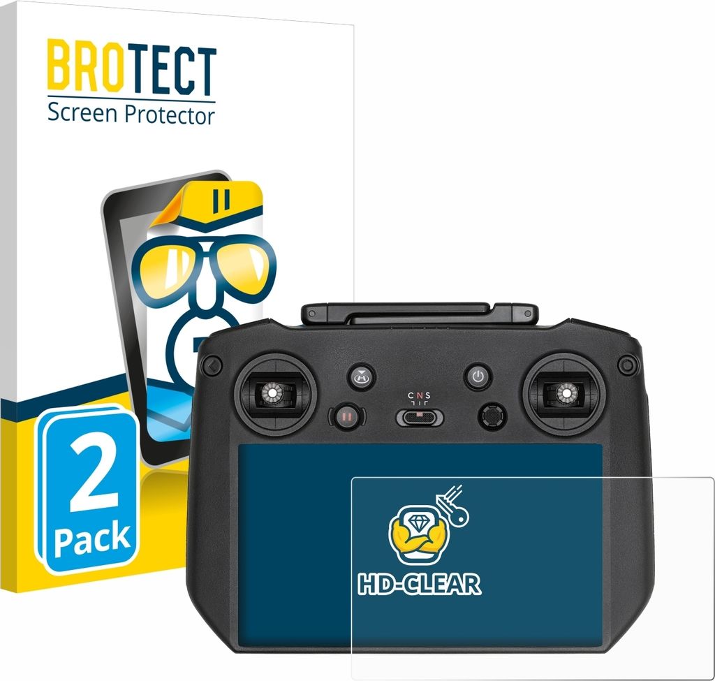 2x Für DJI RC Pro Schutzfolie BROTECT Displayschutz Display Schutz Folie Klar Transparent