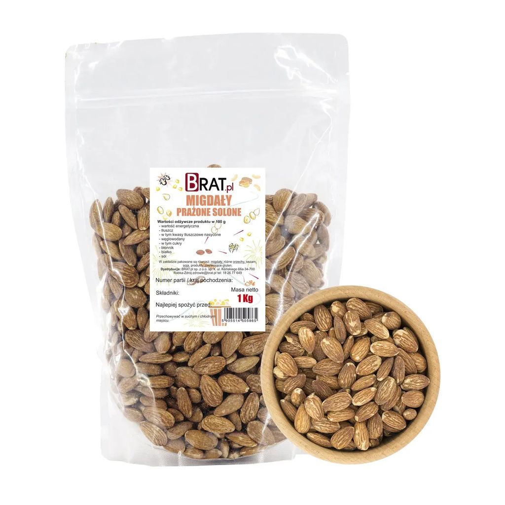 Mandorle tostate salate 1kg Brat.pl Immagine del prodotto 