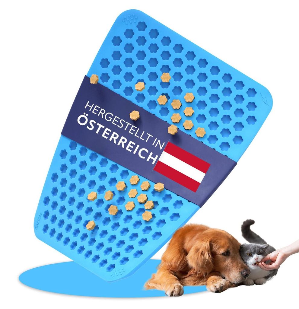 Backmatte für Hundekekse, kleine Blütenform, 215 Teile, spülmaschinenfest, blau, 1 Stück