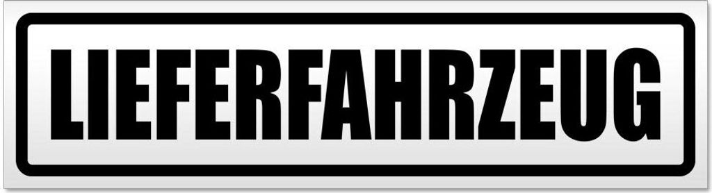 Kiwistar - Autoaufkleber - Schwarz - 60 x 16 cm - Lieferfahrzeug - Hinweis Aufkleber Sticker für Auto, Kfz, Fahrrad, PKW, LKW