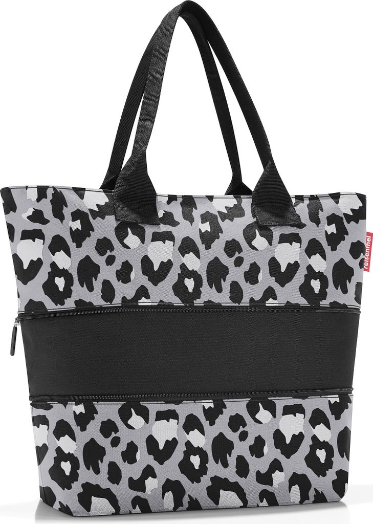 Reisenthel shopper e1, Plátená taška, Čierna, Biela, Obrázok produktu 