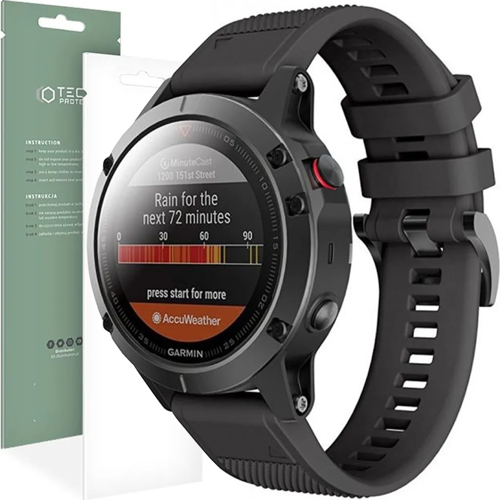 Tech-Protect Smooth Garmin Fenix 3 / 5X / 3Hr / 5X Plus / 6X / 6X Pro / 7X Nero