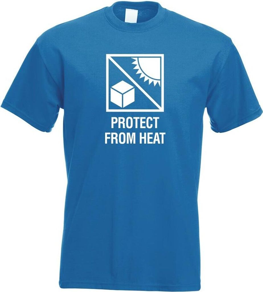 Kiwistar - T-Shirt - royal - Protect Form Heat - hitze Motiv Bedruckt Funshirt Design Print - mit Motiv Bedruckt - Funshirt Design - Sport - Freize...