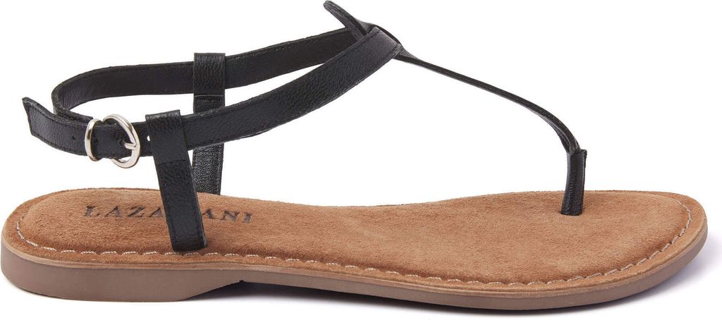 Lazamani Iris Damen Ledersandalen Black Größe 41