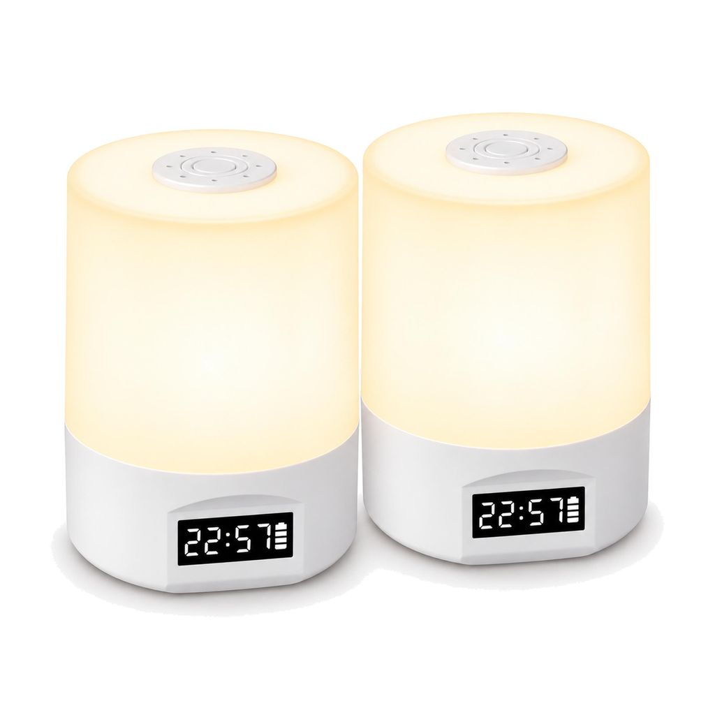 2x Nachttischlampe LED dimmbar – Kabellose Tischlampe mit Produktbild 