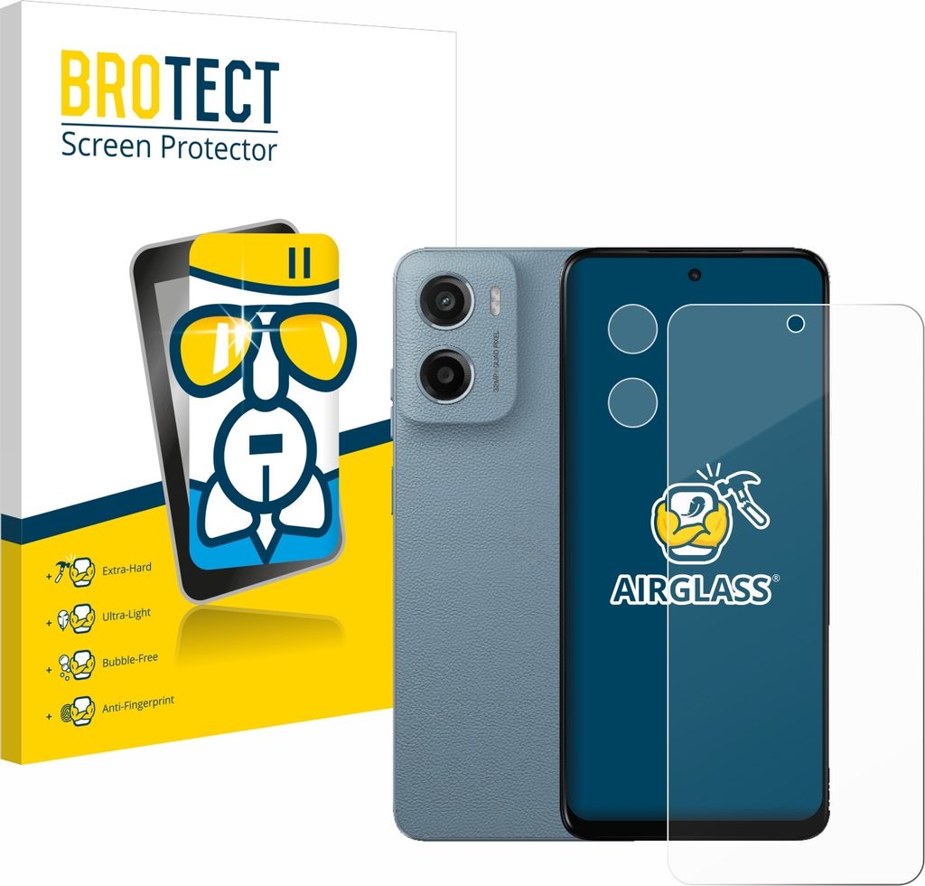 BROTECT Schutzglas für Motorola Moto E15 (Display+Kamera) Schutzfolie Panzer Folie Glas Display Schutz klar