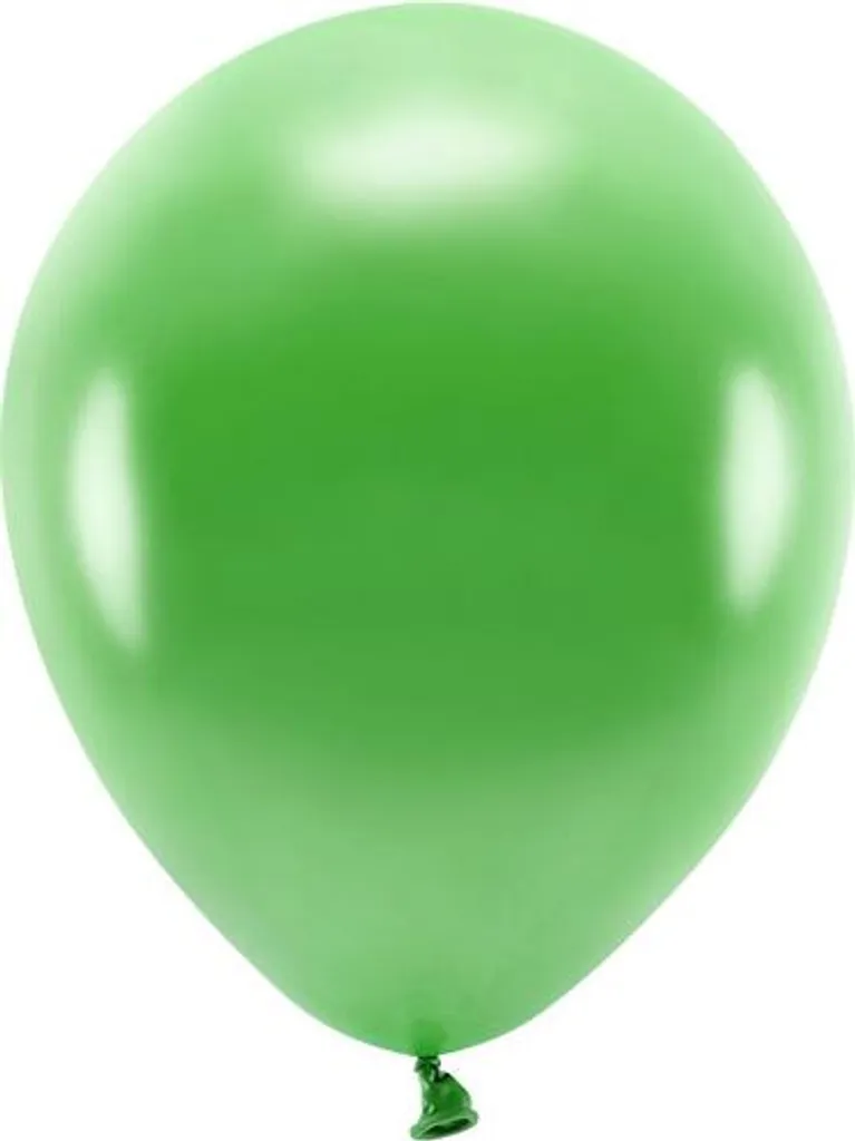 100 Ballons verts métallisés 26cm éco : finissez-en avec les ballons ternes