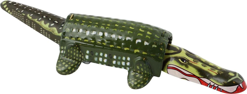 Blechspielzeug - wackelndes Krokodil - Wobbly Croc - Blechkrokodil