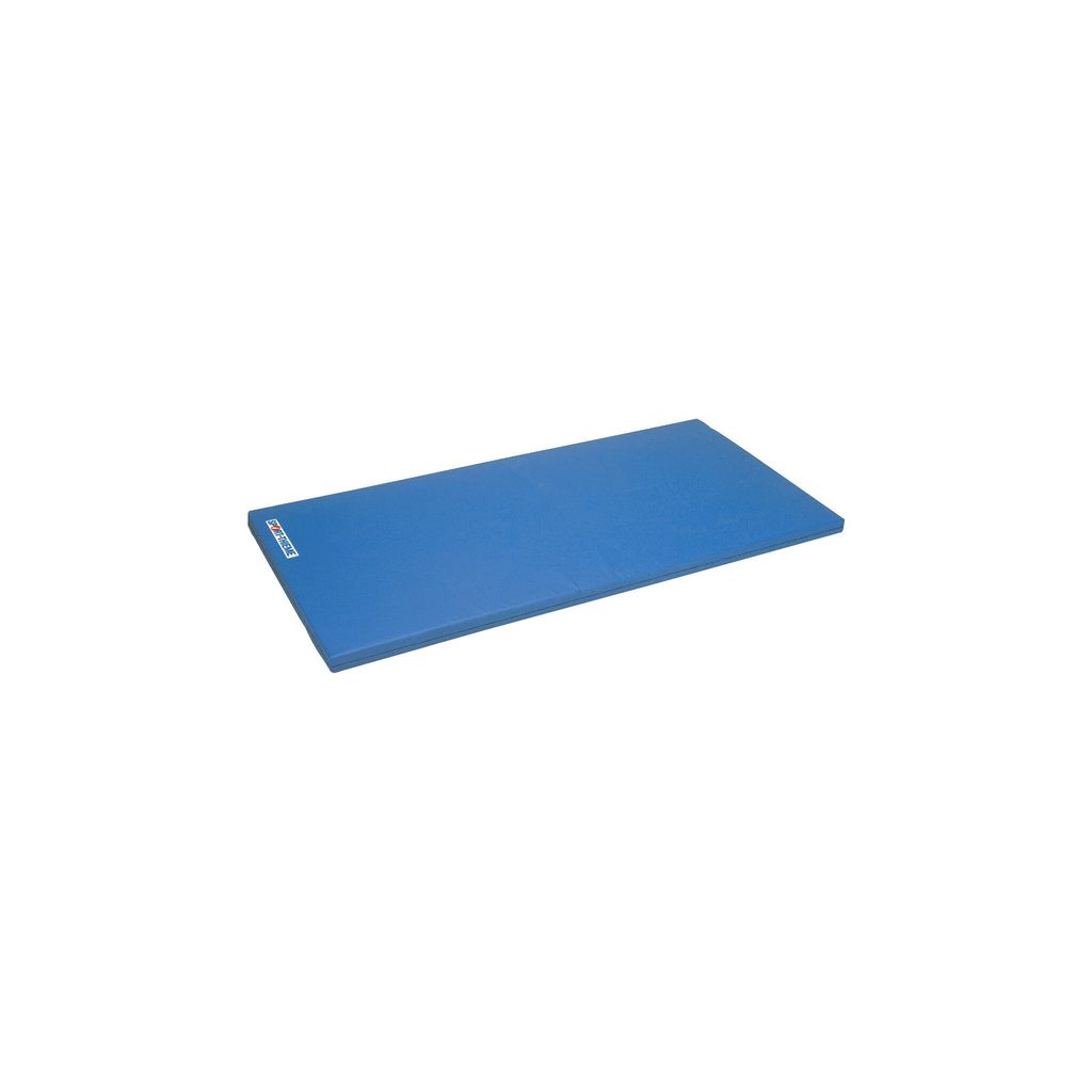 Sport-Thieme Turnmatte "Super", 200x100x6 cm, Turnmattenstoff Blau, Mit Lederecken und Tragegriffen