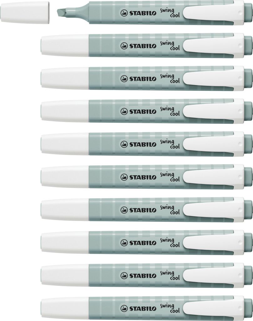 STABILO Textmarker - swing cool NatureCOLORS - 10er Pack - grünerde