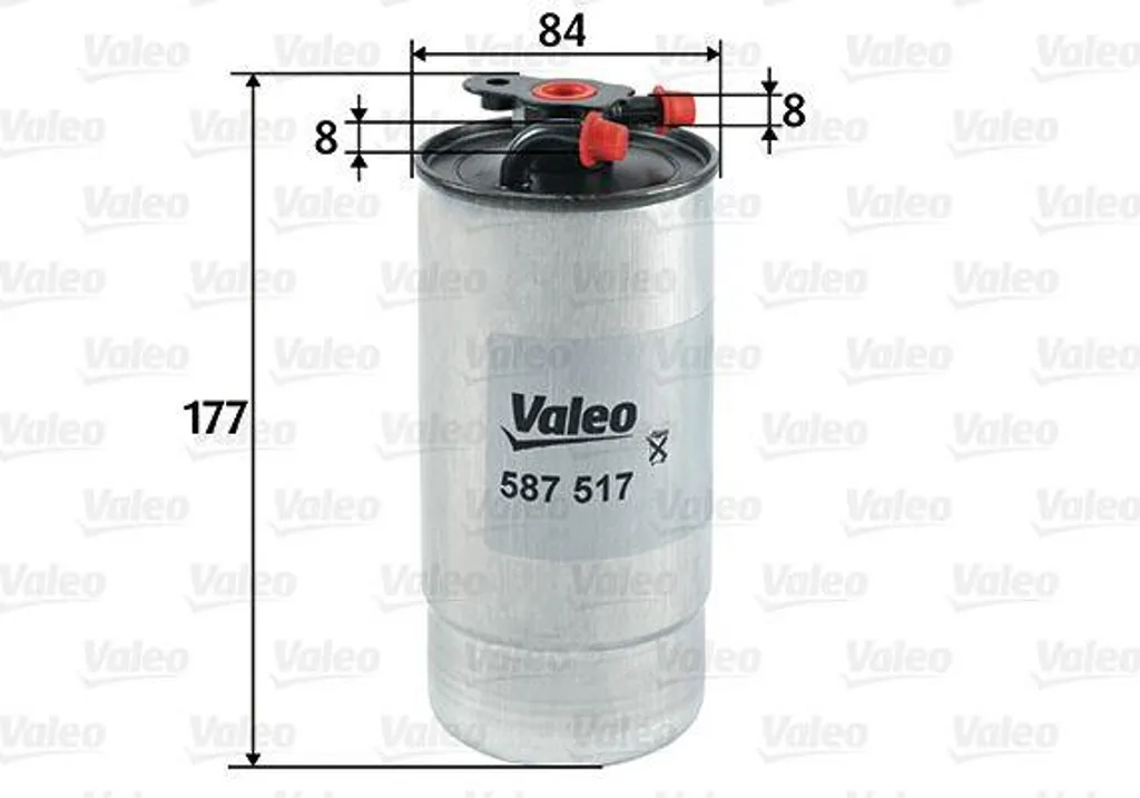 Filtre à carburant Valeo 587517 pour BMW Série 3 E46 et Série 5 E39 Diesel