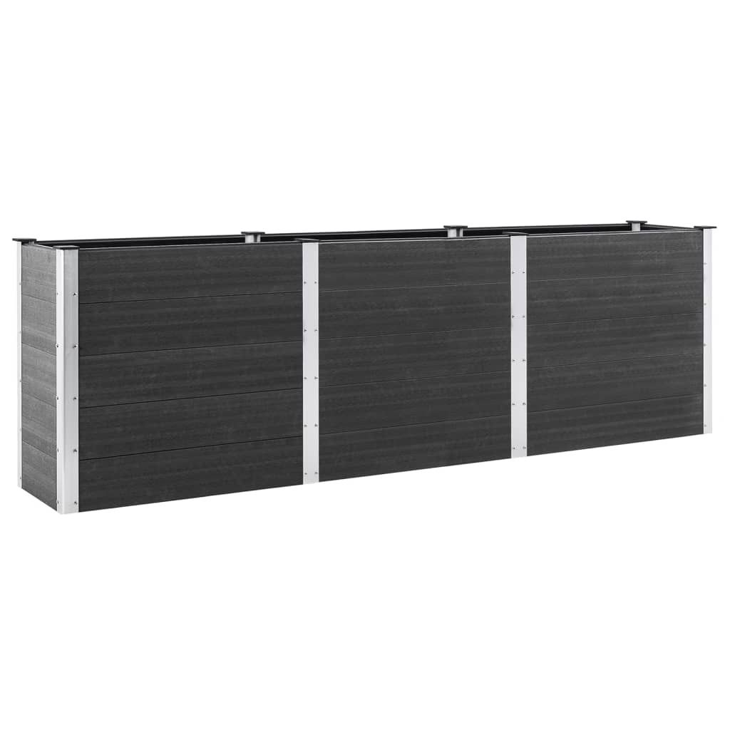 Garten-Hochbeet 300x100x91 cm WPC Grau Produktbild 