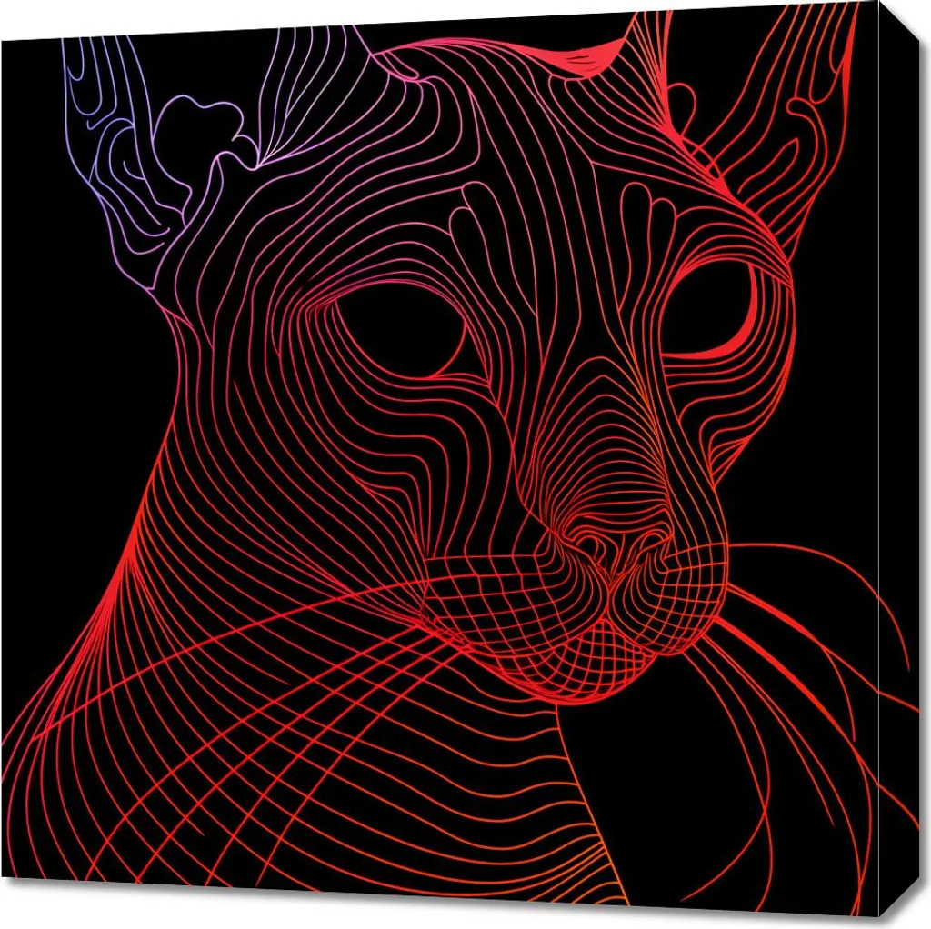 Image de Chat Design 60 x 60 cm - Impression Haute Définition Grand Format