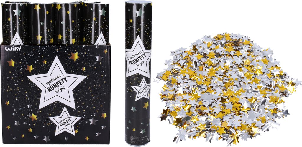 Party-Konfetti-Kanone Sterne 30 cm