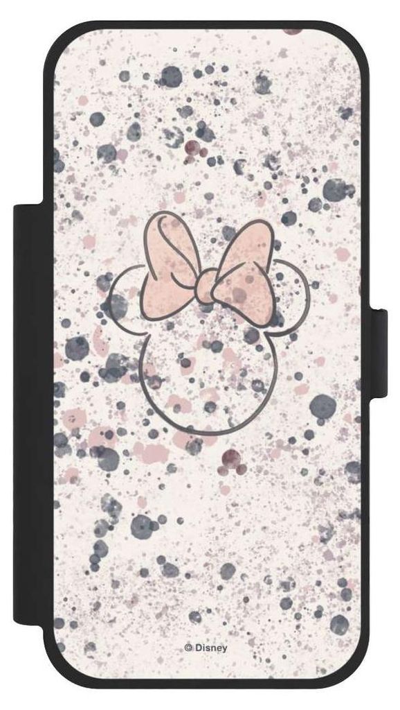 NIVOCASE Klapphülle für Apple iPhone 17 Pro Max Handyhülle aus Kunst Leder NIVOflip schwarz Disney Minnie Mouse Wasserfarbe