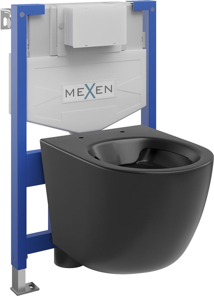 Mexen WC-Unterputzmontageset Felix XS-F Rahmen mit WC Lena, Schwarz matt - 6803322XX85