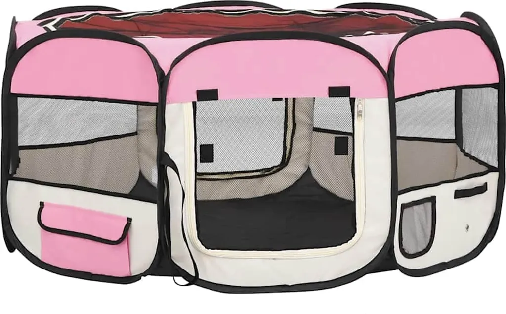 Box Cuccioli Pieghevole vidaXL Rosa: Il Must-Have per Viaggiatori