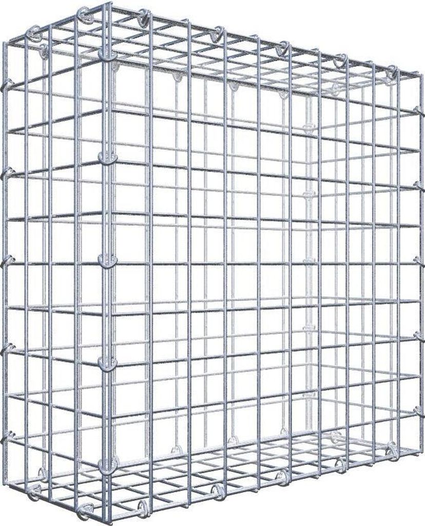Gabione 50 cm x 50 cm x 20 cm (L x H x T), Maschenweite 5 cm x 5 cm, C-Ring