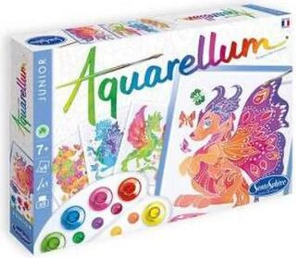 Sentosphere Aquarellum Junior Draghi: Kit Pittura Acquerello Magico per Bambini