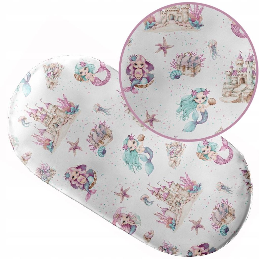 Spannbettlaken mit Gummizug 38x80 cm für Kinderwagen Moseskorb Wiege 100% Baumwolle