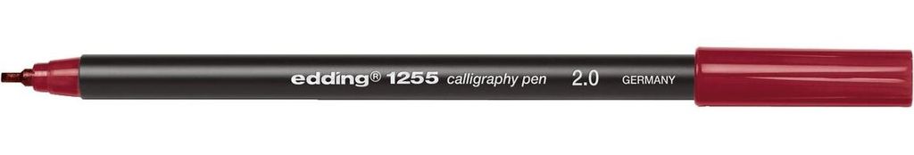 Edding 4-125520-046 1255 Fasermaler calligraphy pen - 2,0 mm, karmesin