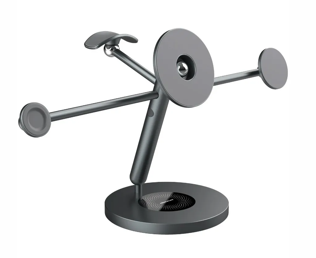 Support de Bureau Multi-Appareils 3-en-1 pour Tablette et Casque Audio