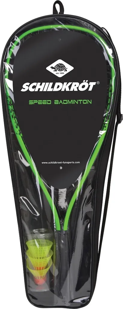 Set speed badminton robuste Schildkröt raquettes alu noir vert - 2