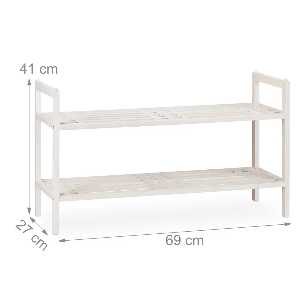 Étagère à chaussures blanche modulable - Meuble de rangement extensible