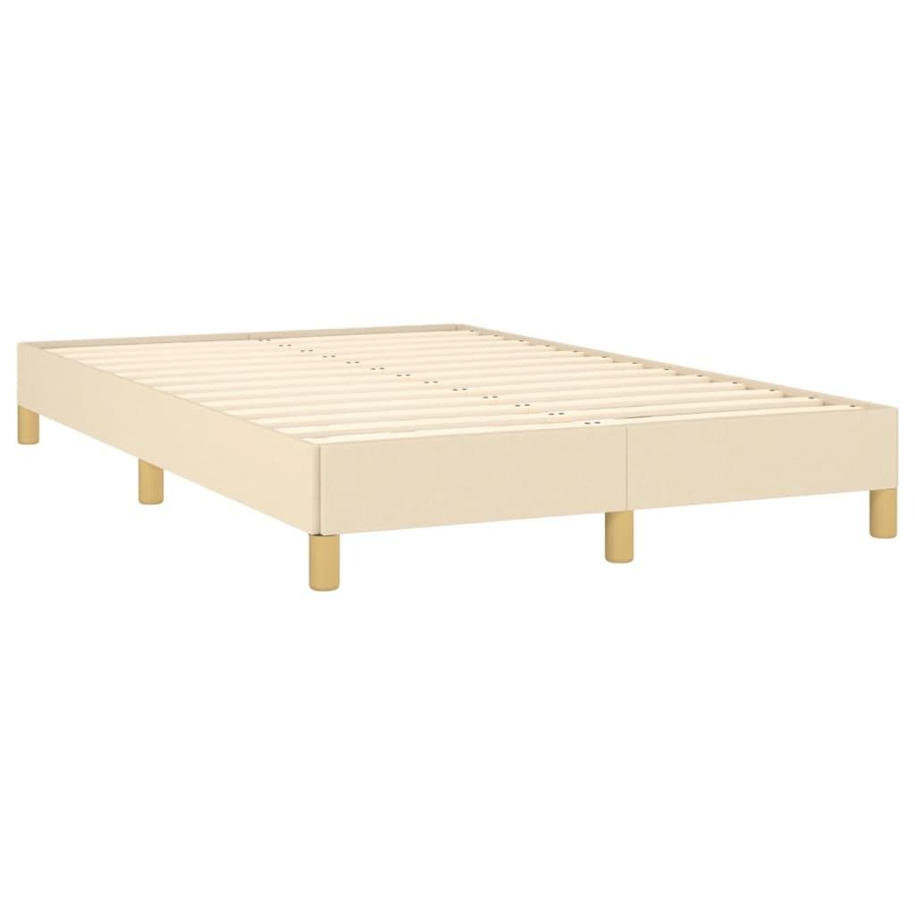 Bettgestell ohne Matratze Creme 120x190 cm Stoff