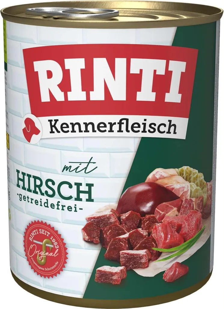 Aliment complet pour chien Rinti Cerf - Idéal pour les Chênes Sensibles