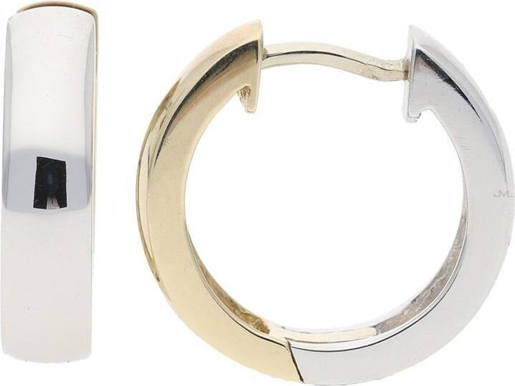 JuwelmaLux Creolen 333 Gold- und Weißgold JL10-06-2637