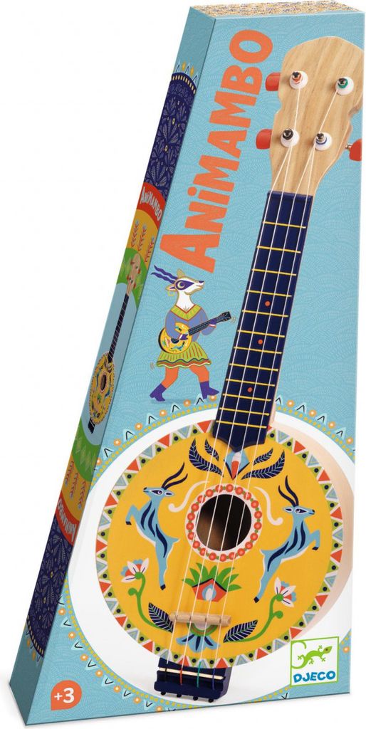 Djeco Animambo Banjo 4-saitig für Kinder 53x20x5 cm Produktbild 