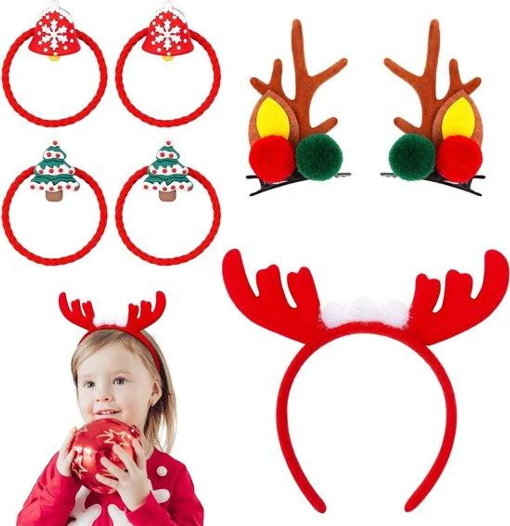 Accessoires cheveux Noël : Barrettes, élastiques et bandeau pour enfant