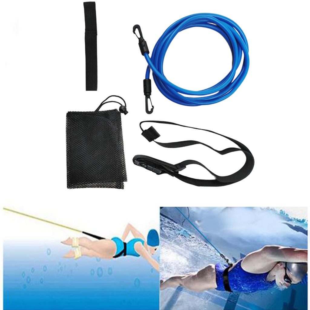 Schwimmtrainingsgurt mit Widerstandsbändern – Bungee-Seil Produktbild 