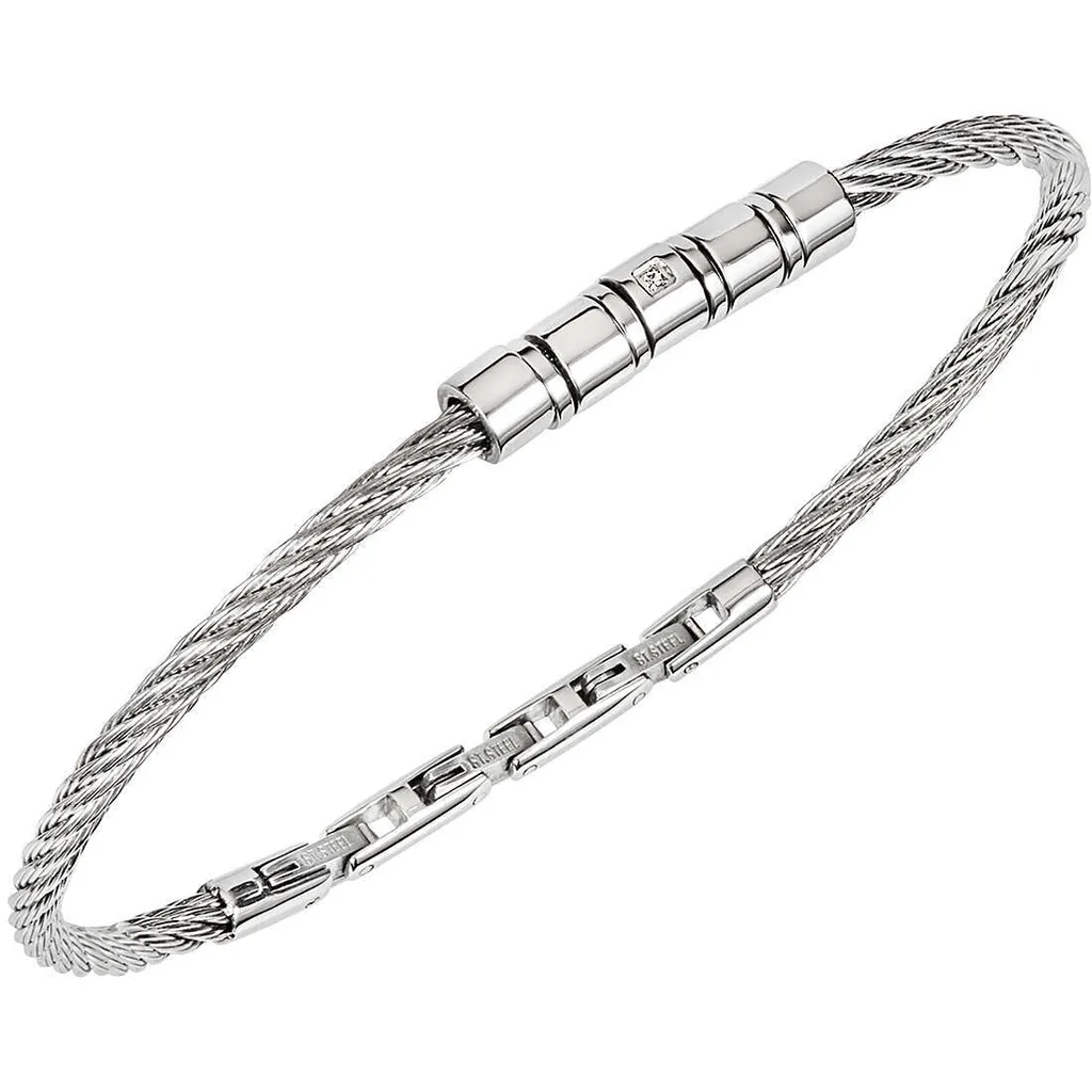 Breil Loop Bracciale Uomo Silver Acciaio - Design Contemporaneo TJ3436