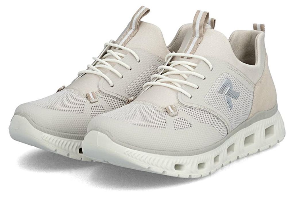 Rieker Damen Slipper Sneaker vegan MemoSoft Gummizug M6078-60 Beige, Schuhgröße:36 EU