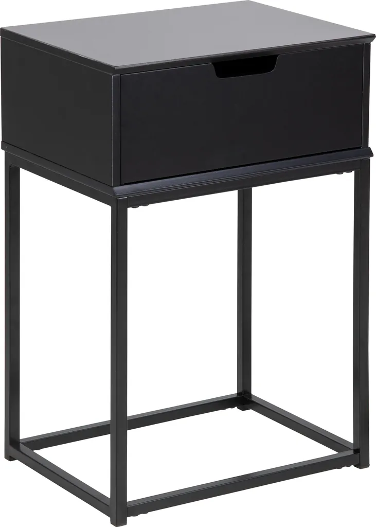 Table de chevet noire Mike pour chambre à coucher au design moderne