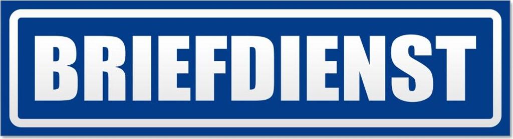 Briefdienst invertiert Magnetschild Schild magnetisch