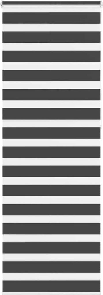 Doppelrollo Schwarz 75x230 cm Stoffbreite 70,9 cm Polyester